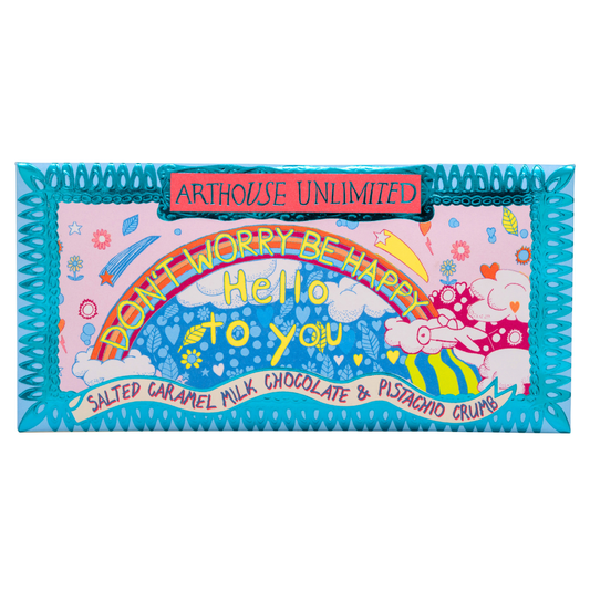 Arthouse Unlimited - Joy Sized: Be Happy, Salted Caramel Milk Chocolate & Pistachio Crumb