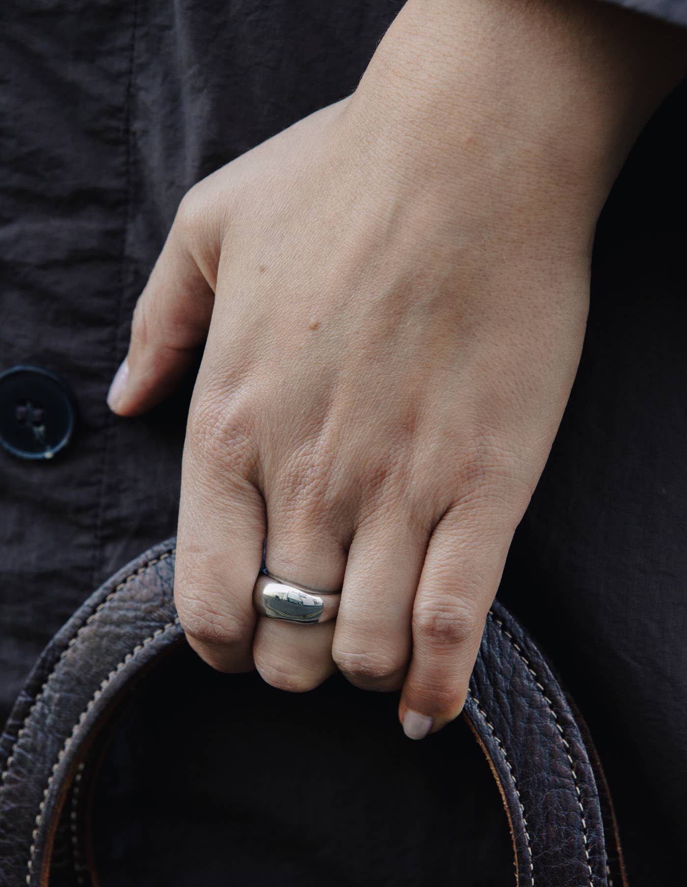 Nordic Muse - Silver Dome Ring