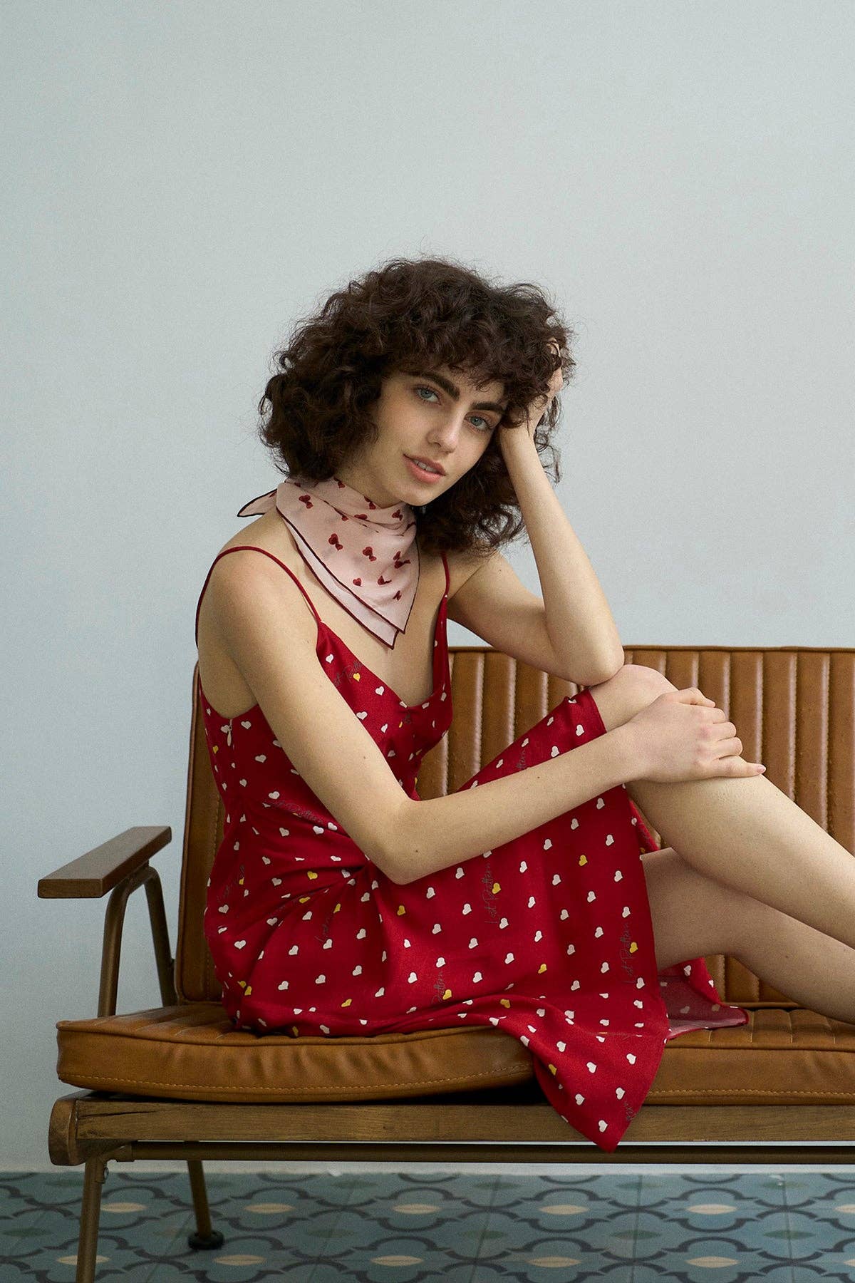 Lost Pattern NYC - Twin Hearts Silk Crepe Bandana