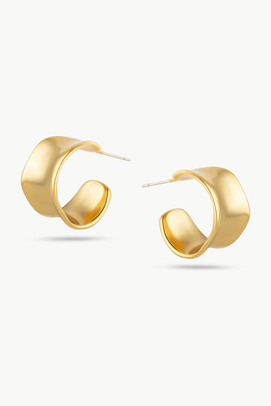 Arctic Fox & Co. - Gold Irregular Molten Hoop Earrings - Eos