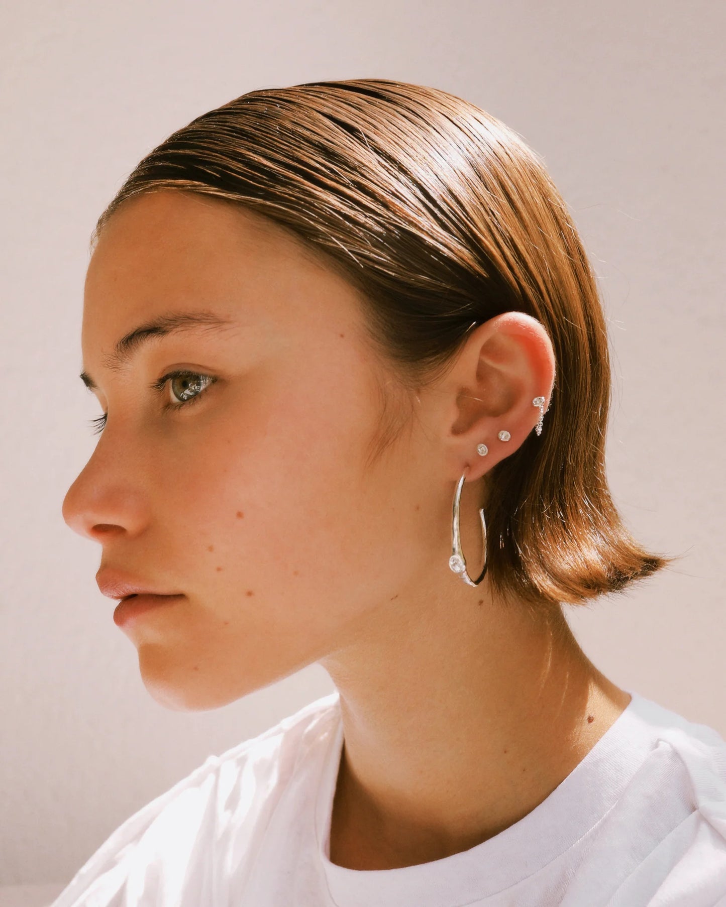 Tyger by the Tail - Noctra Hoops, Silver