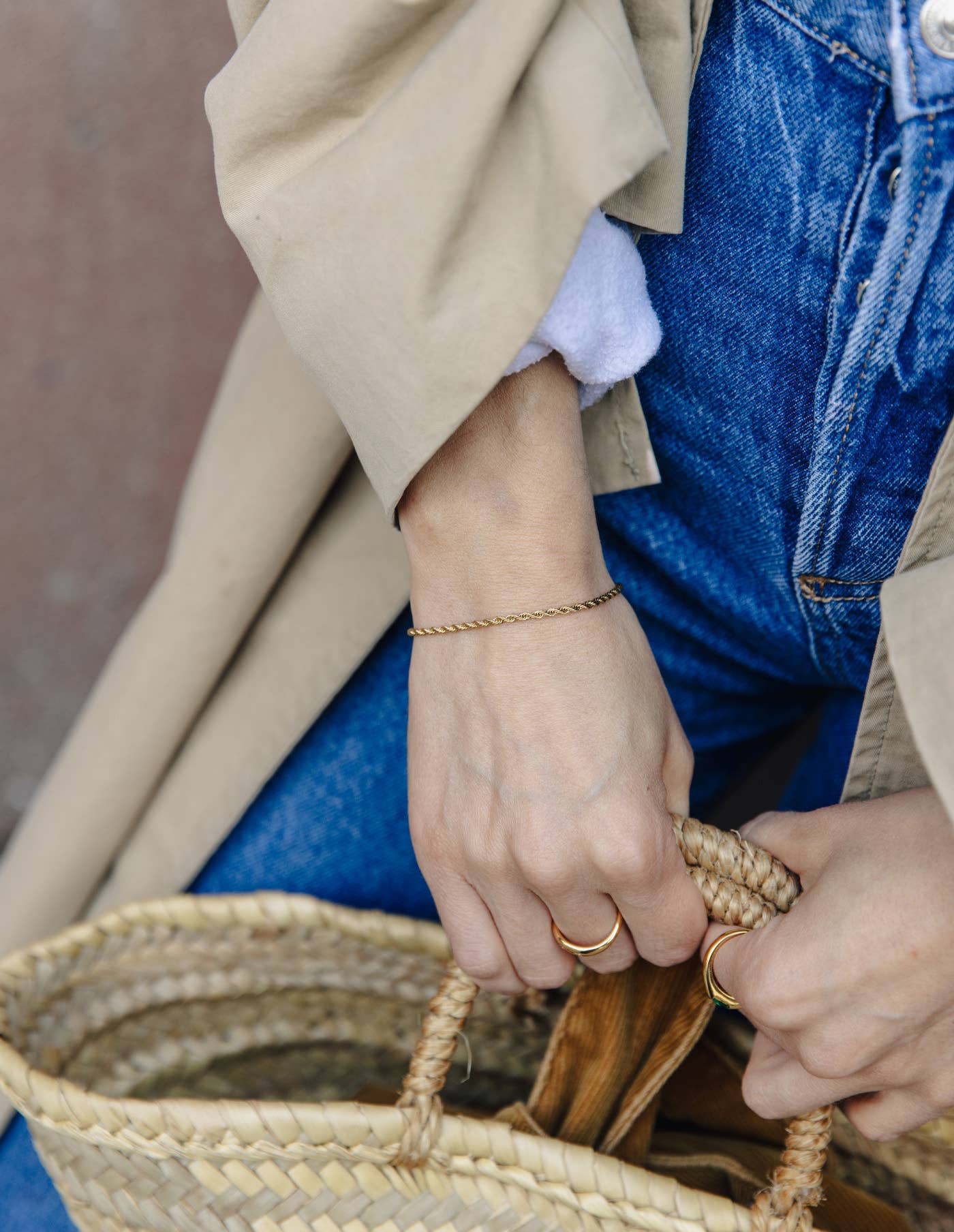 Nordic Muse - Gold 2mm Rope Twist Bracelet