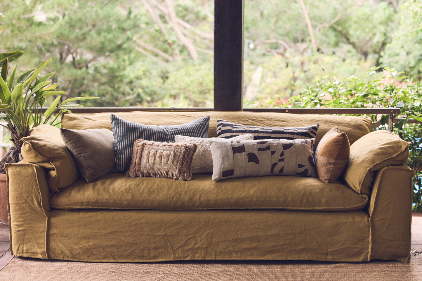 HKLIVING - Natural Patched Cushion