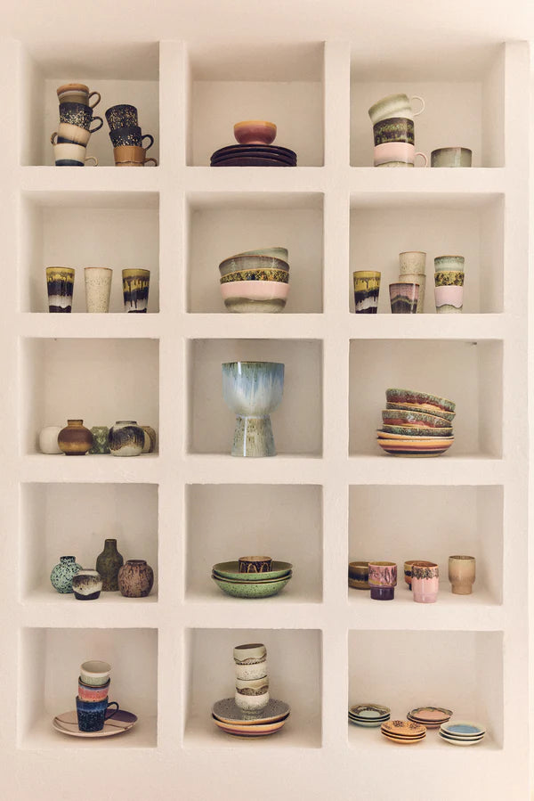 HKLIVING - 70s ceramics: Small vase, Canyon (set of 4)