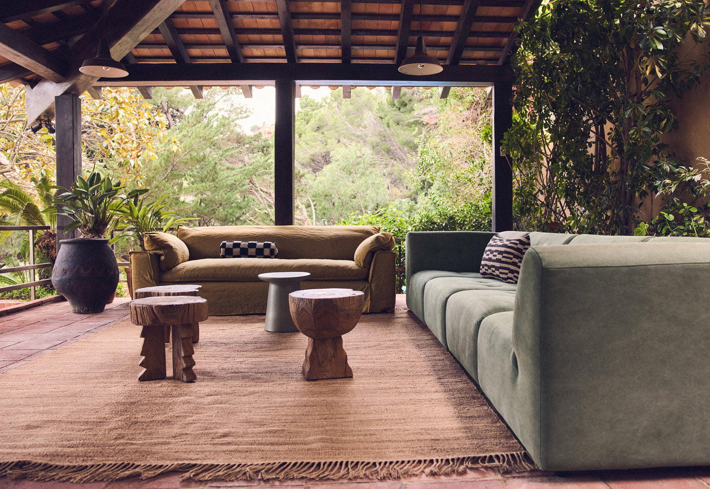 HKLIVING - Earthenware Side Table M, Army