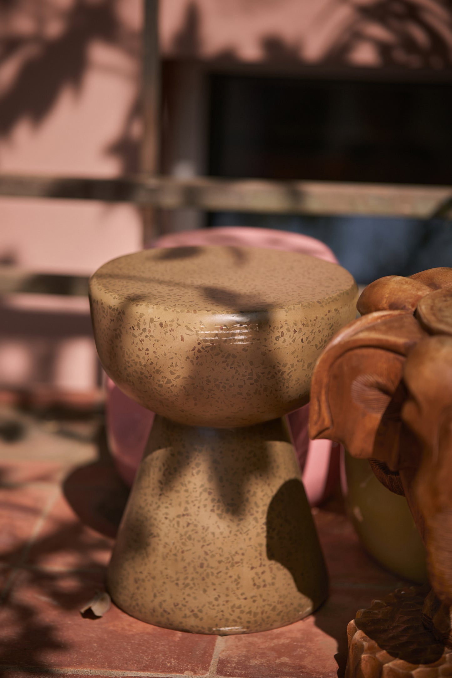 HKLIVING - Terrazzo Side Table, Pebble