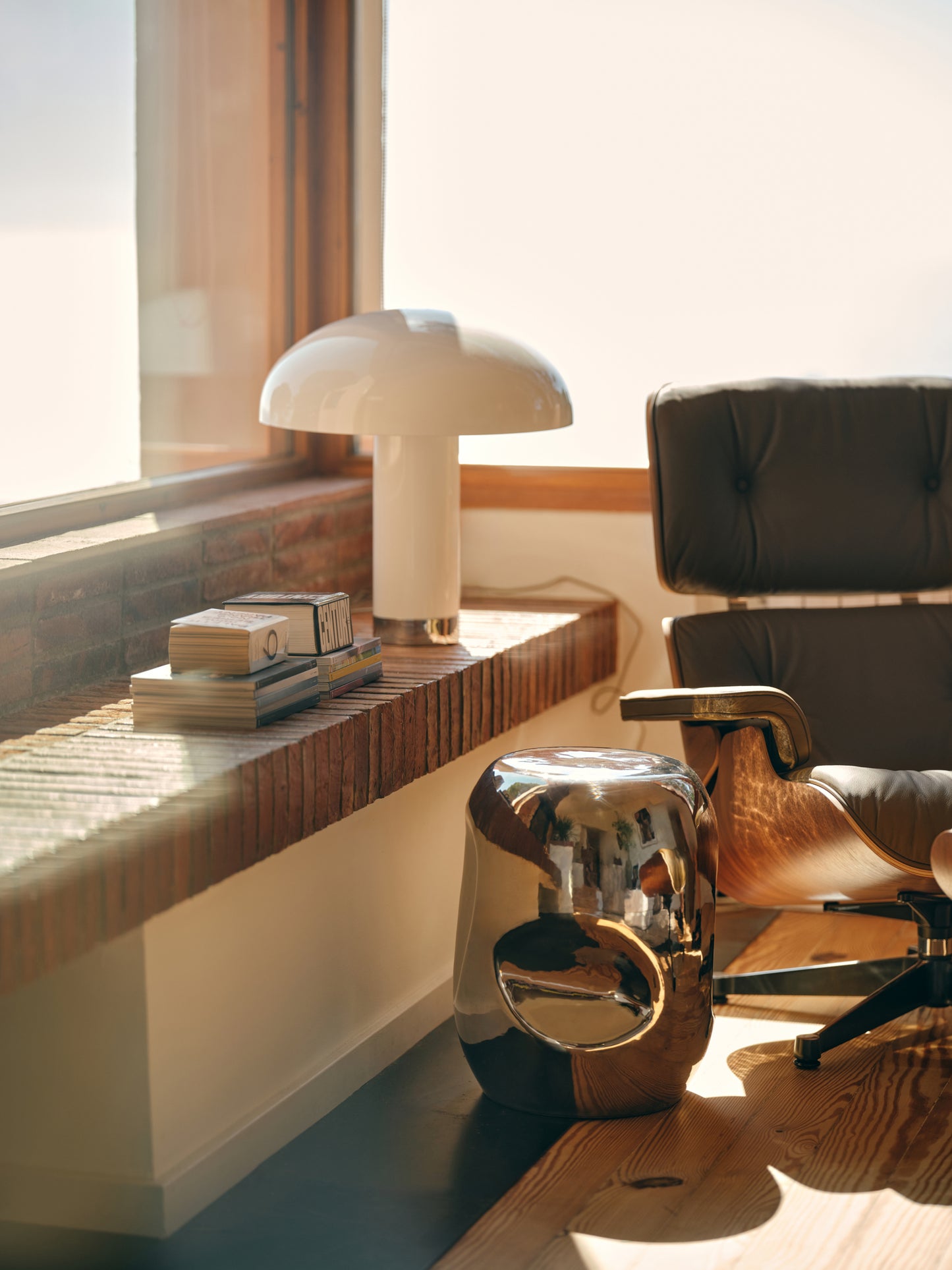HKLIVING - Currents Side Table, Chrome
