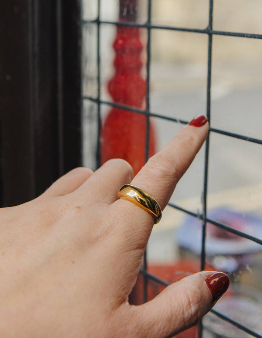 Nordic Muse - Gold Dome Ring