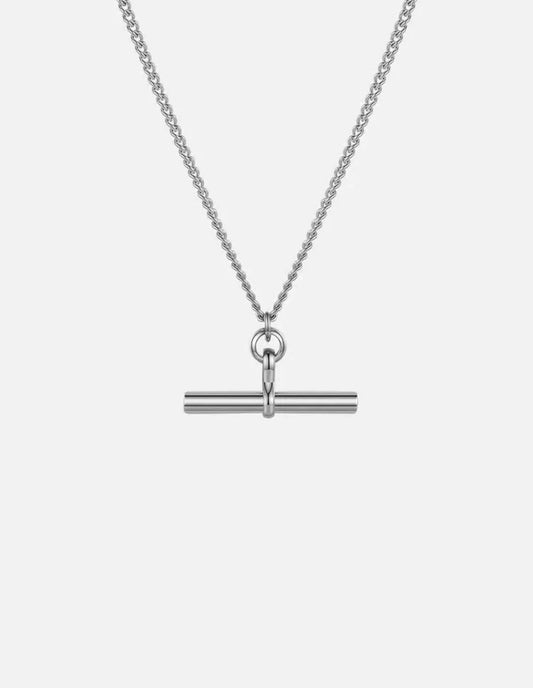 Nordic Muse -  Silver T-Bar Chain Necklace