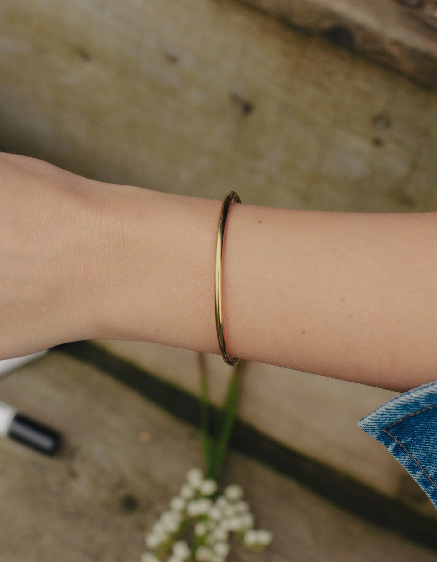 Nordic Muse - Minimal Bangle, Gold