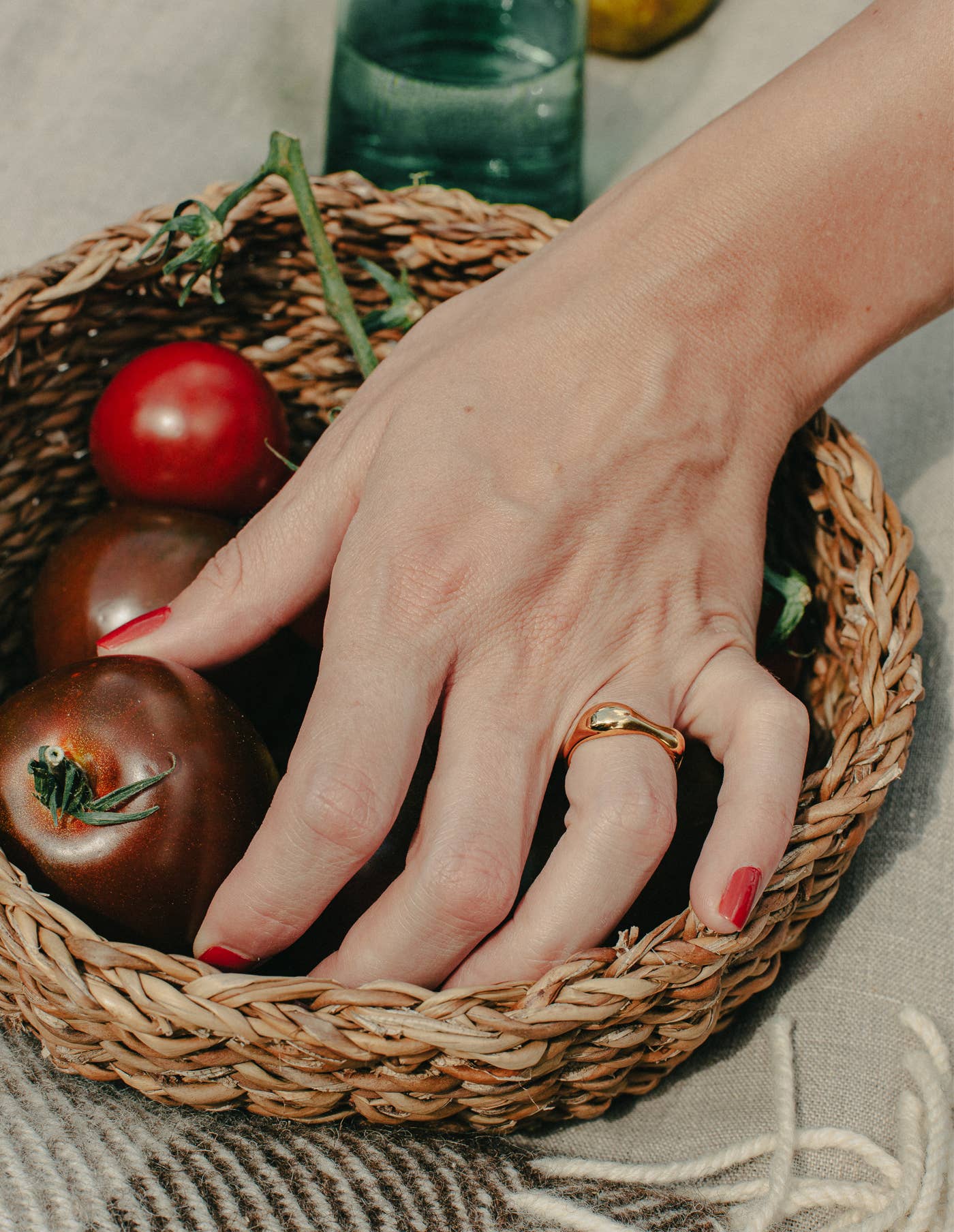 Nordic Muse - Gold Fluid Band Ring