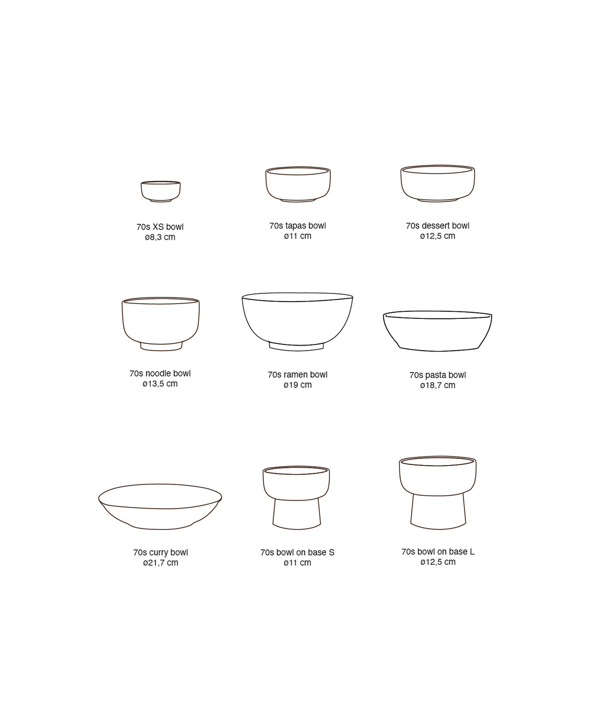 HKLIVING - 70s Ceramics: Noodle Bowls, Dada (set of 4)