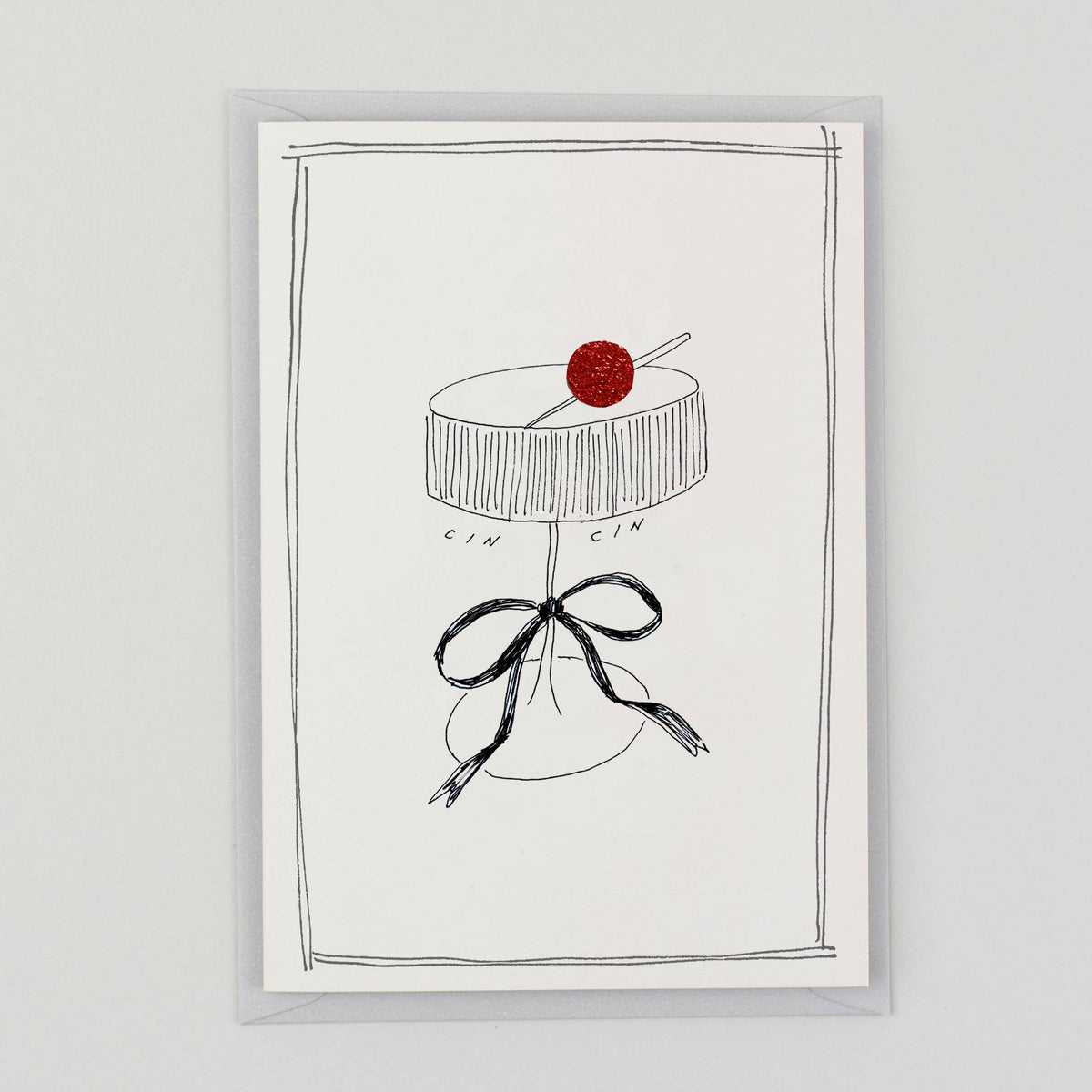 Katie Housley - Hand Finished Card, Cin Cin