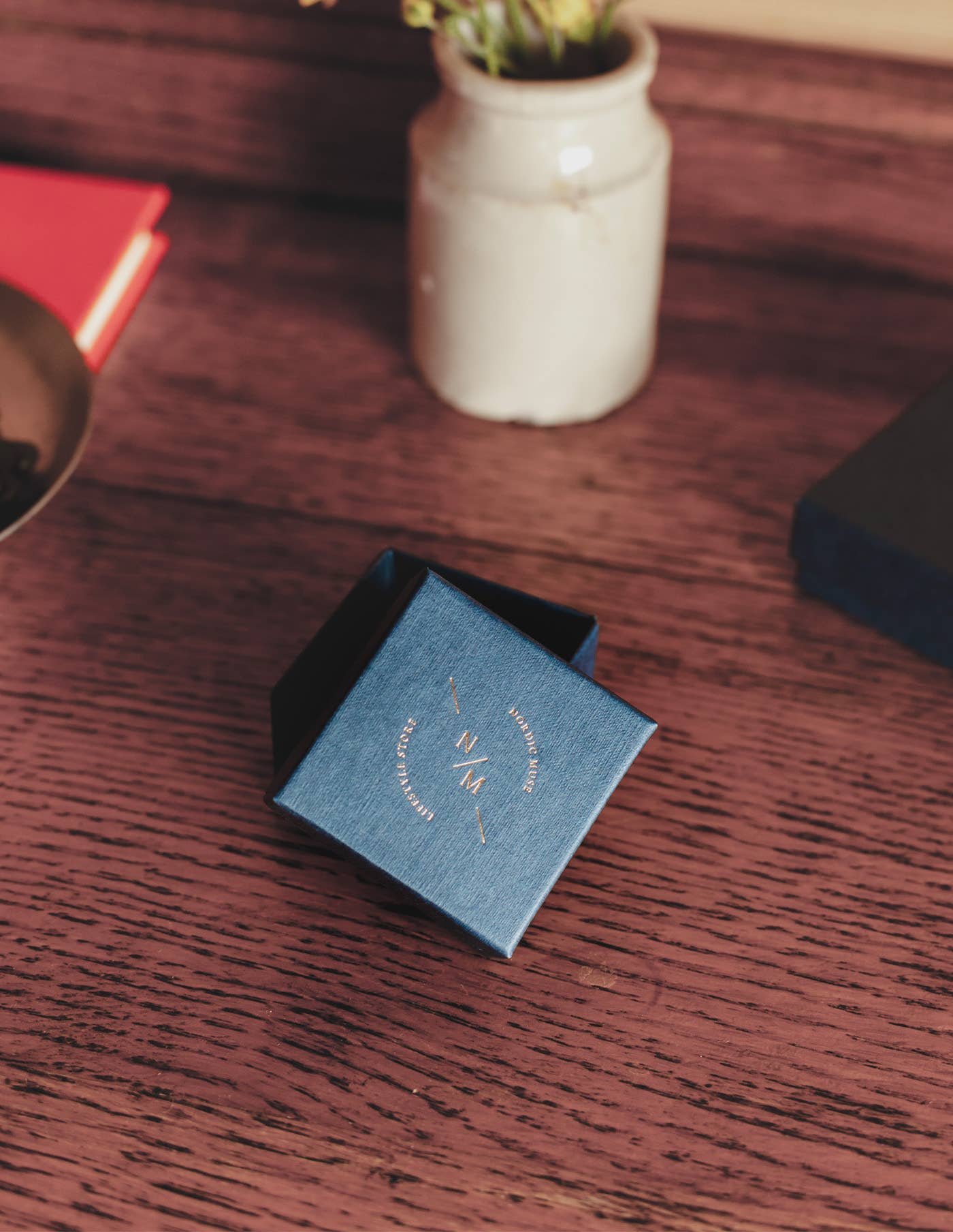 Nordic Muse - Gold Dainty Blue Gemstone Ring