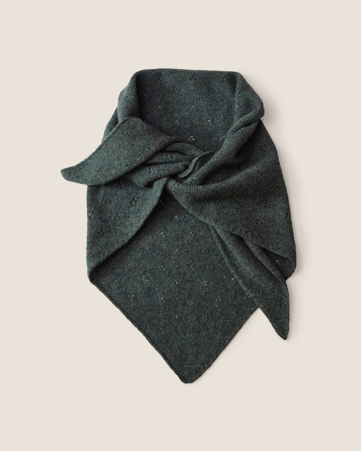 Rove Knitwear - Pointelle Neckerchief | Teal