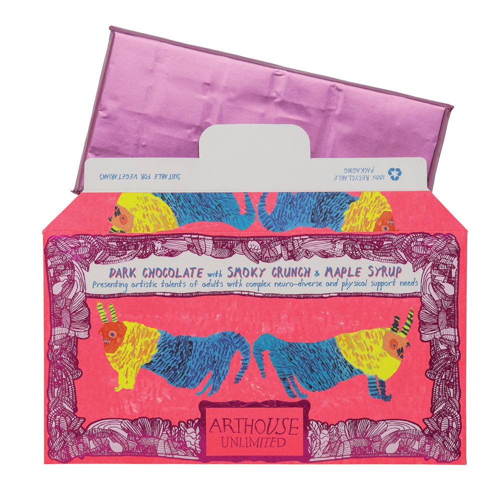 Arthouse Unlimited - Before & After the Dentist, Dark Chocolate Bar with Smoky Crunch & Maple Syrup