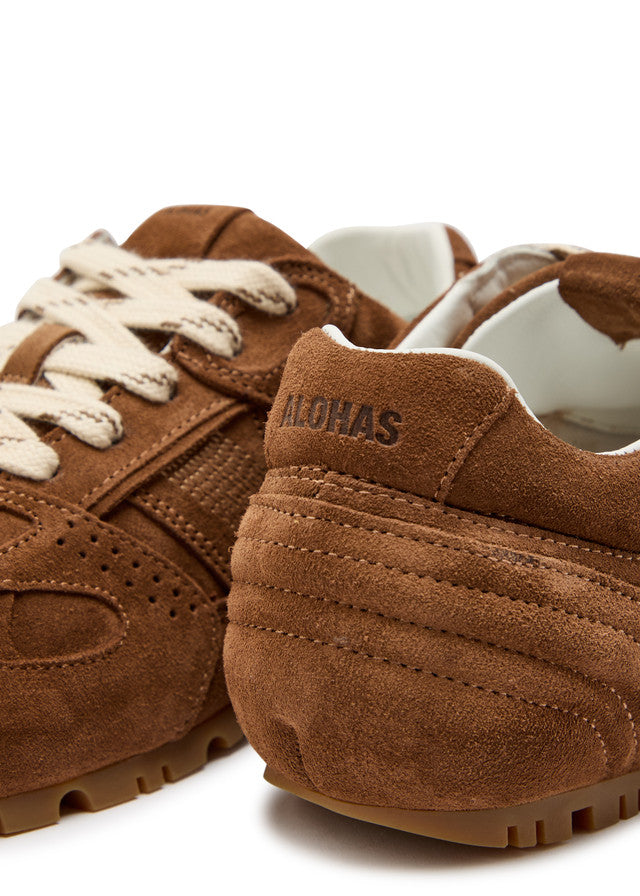 Alohas - Tb.56 Suede Brown Leather Sneakers