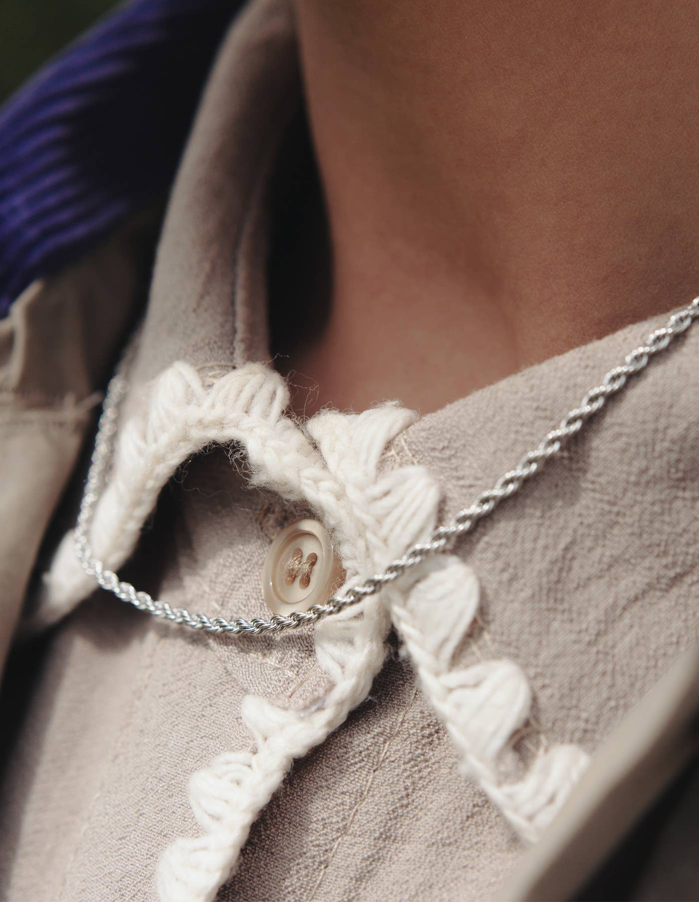 Nordic Muse - Silver Rope Twist chain Necklace