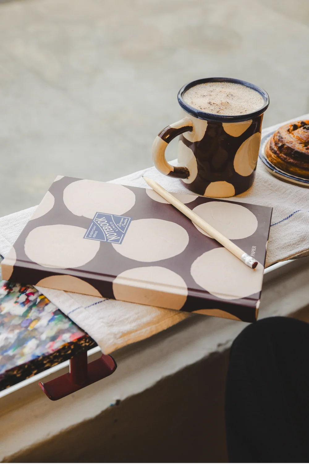 Damson Madder - Ceramic Camping Mug, Large Spot