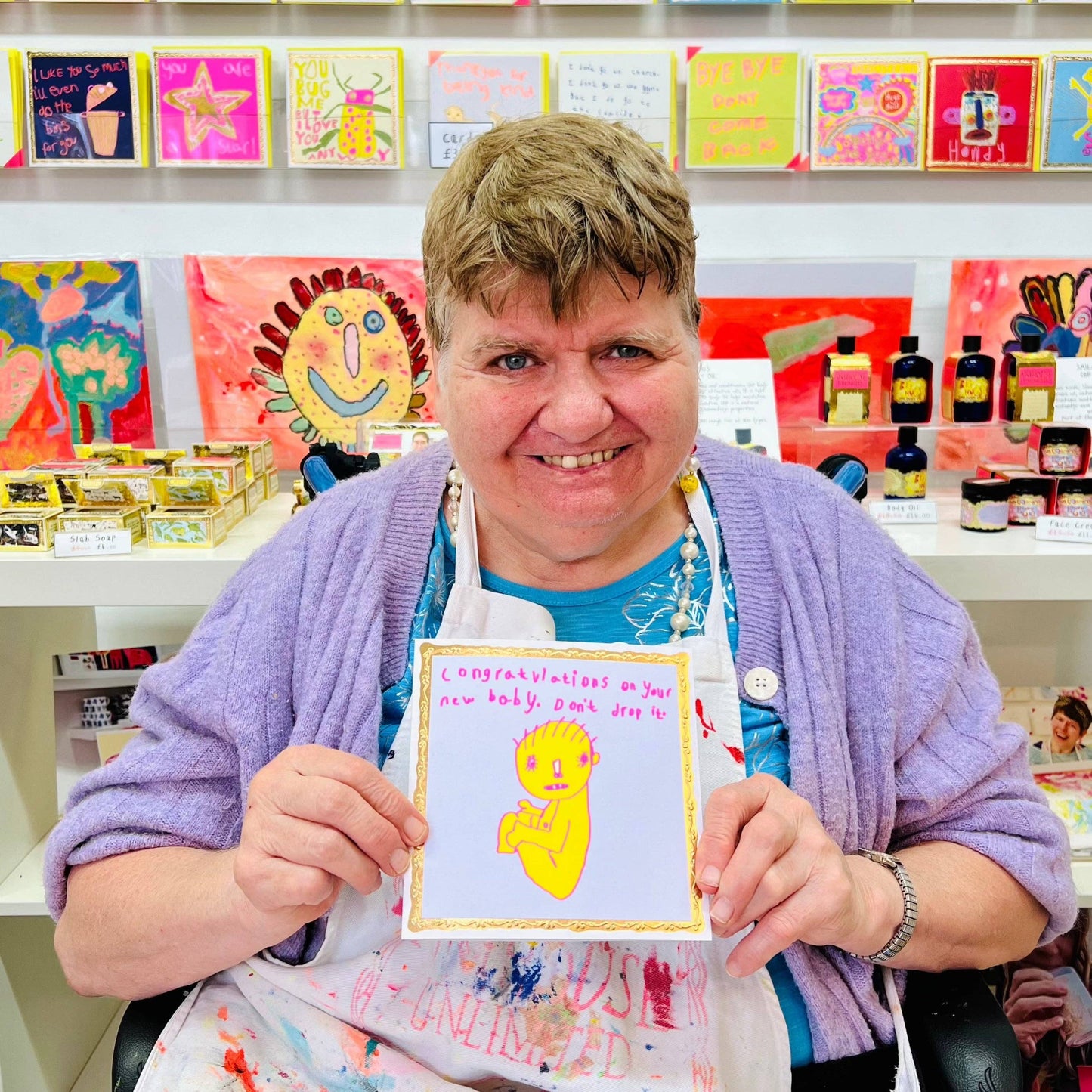 Arthouse Umlimited -
Congratulations On Your New Baby Don't Drop it, New Baby Card