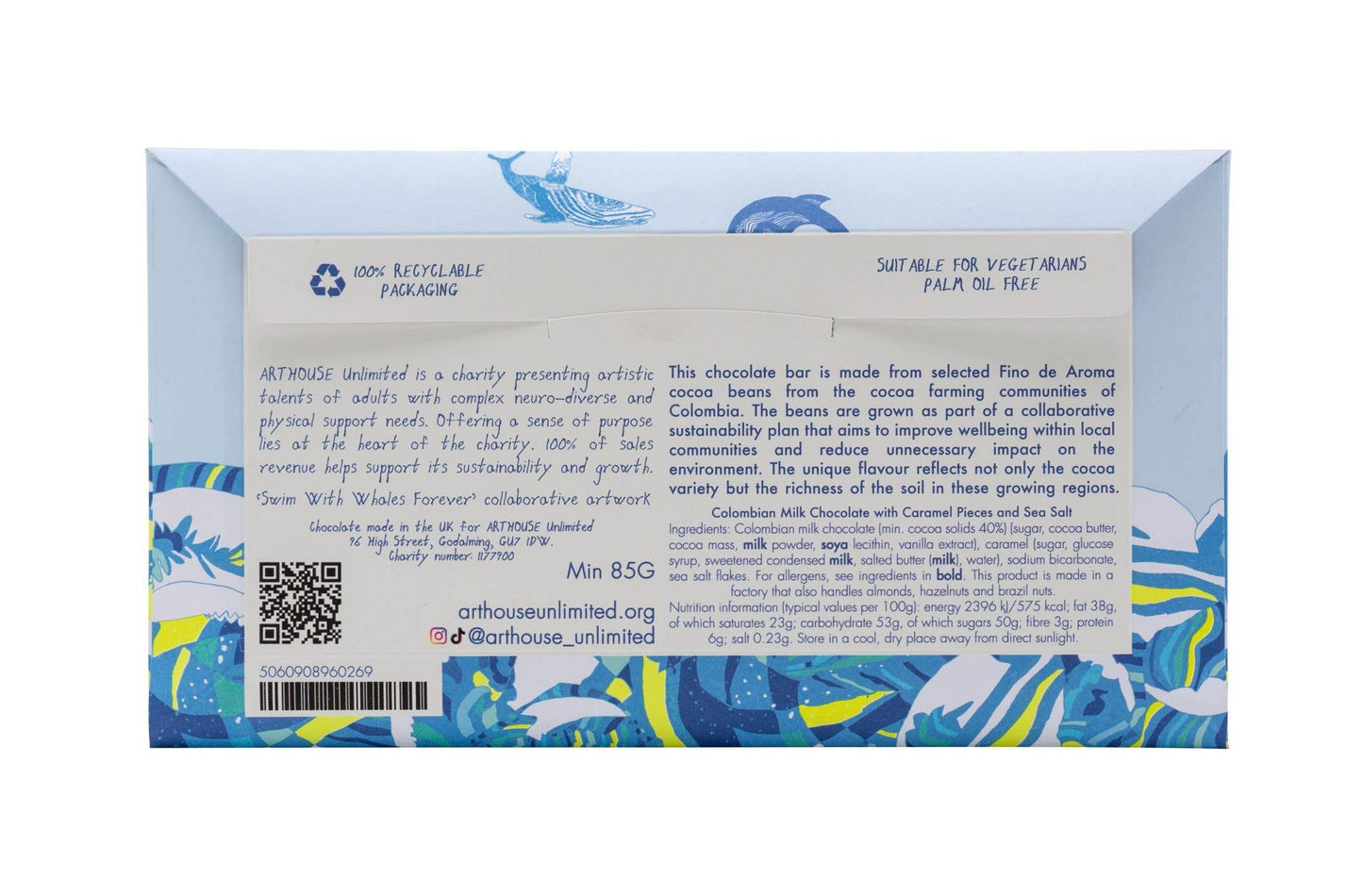 Arthouse Unlimited Swim with Whales Milk Chocolate Bar