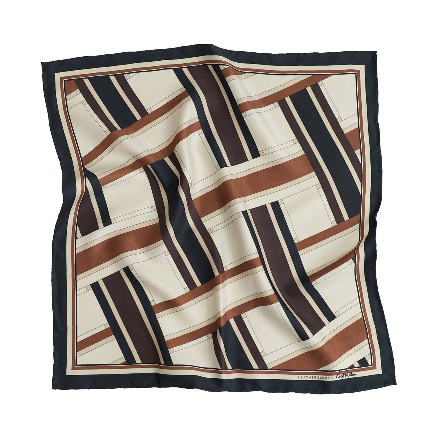 Lost Pattern NYC x Leatherology Silk Square Scarf