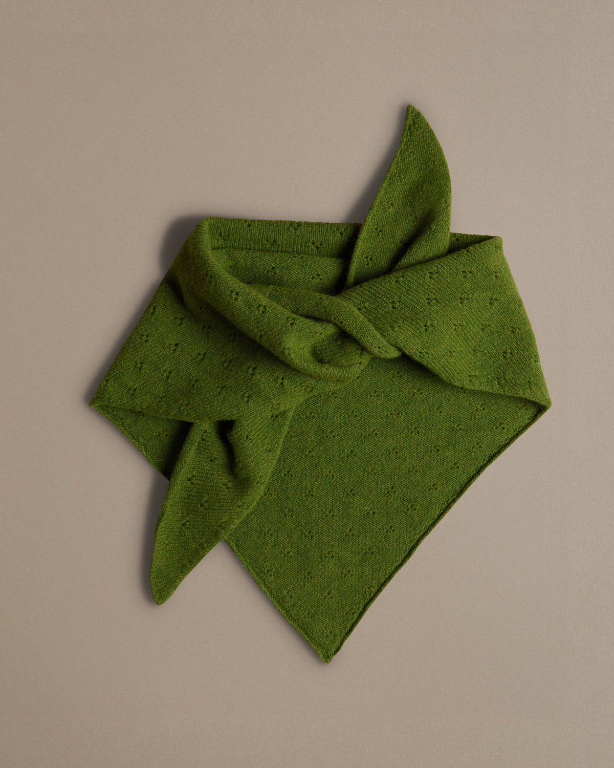 Rove Knitwear - Pointelle Neckerchief, Matcha