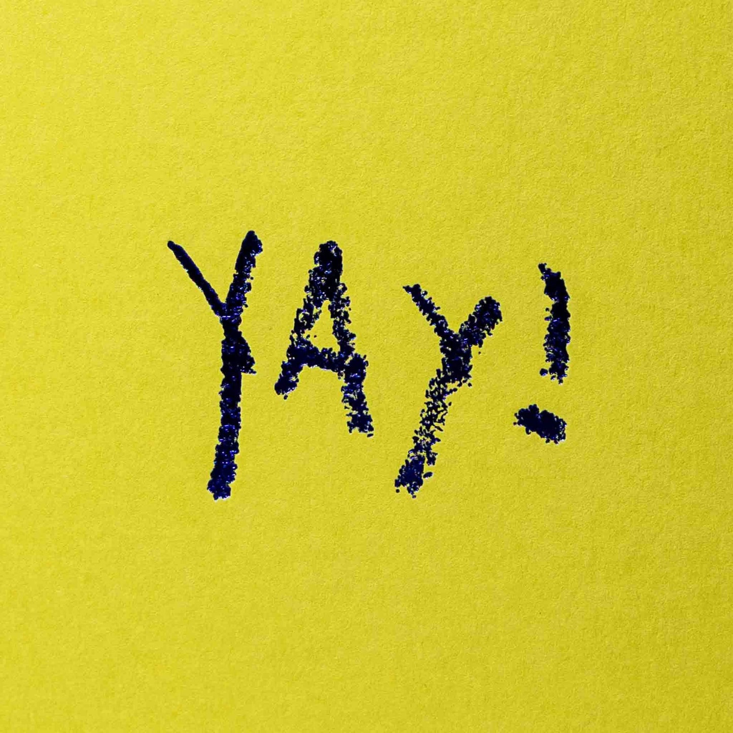 Text from a Friend, Hand Foiled Card - Yay!