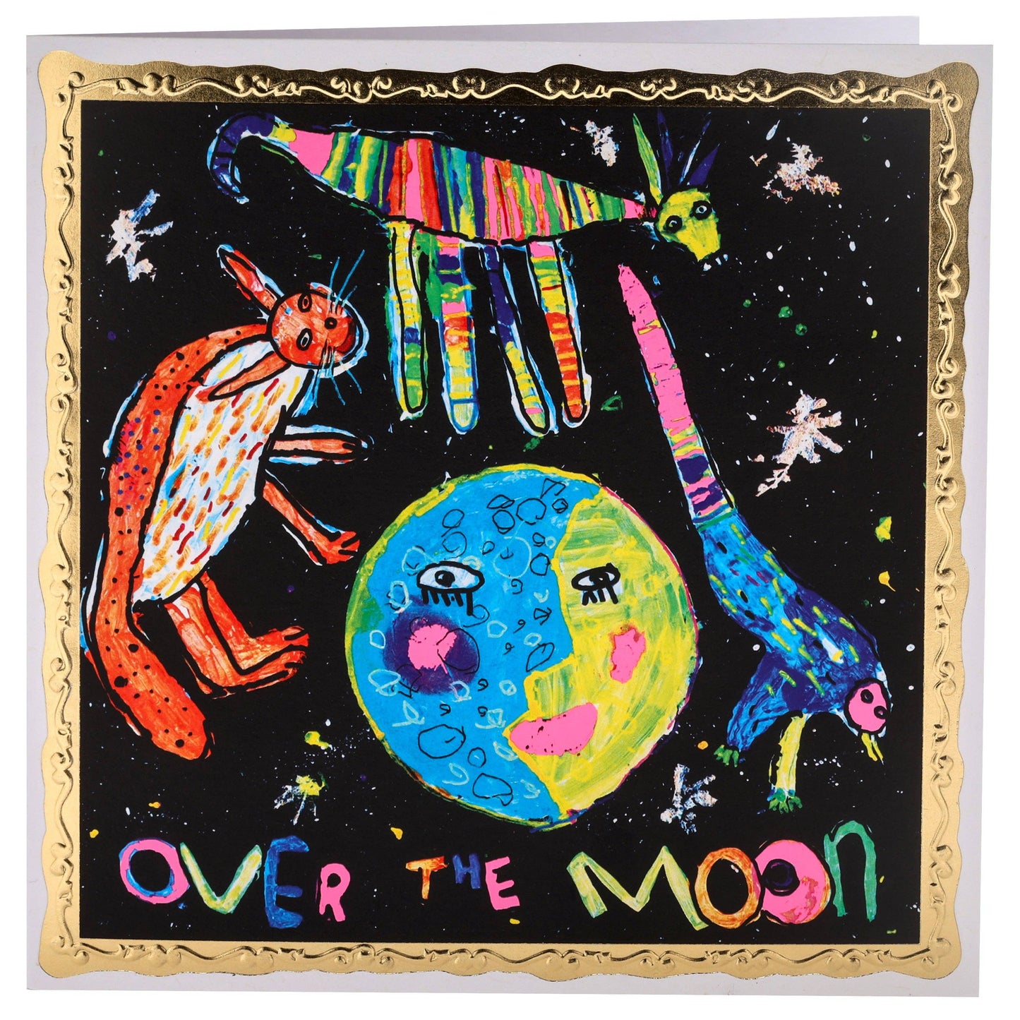 Arthouse Unlimited - Over The Moon, Greetings Card