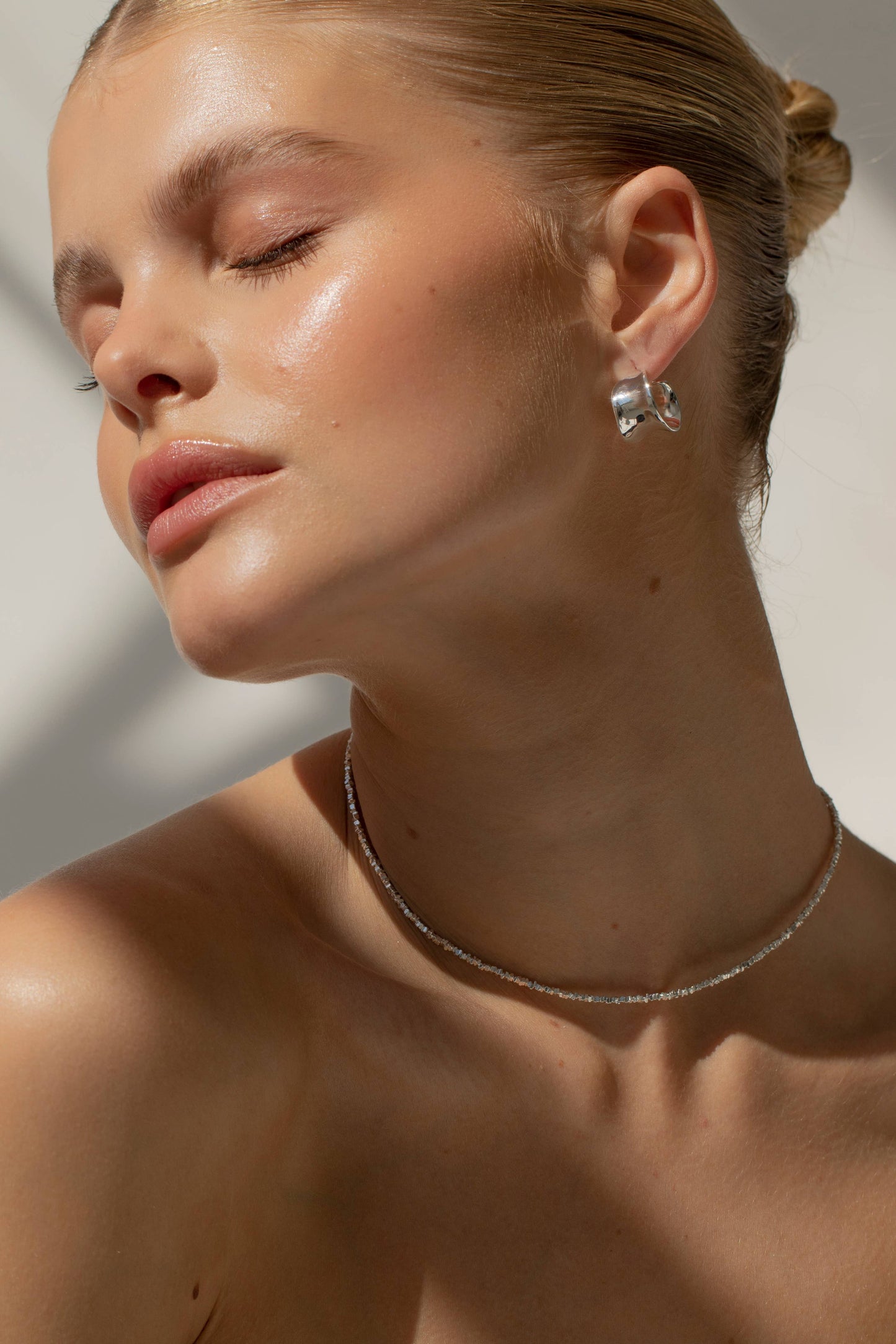 Arctic Fox & Co. - Silver Irregular Molten Hoop Earrings - Eos