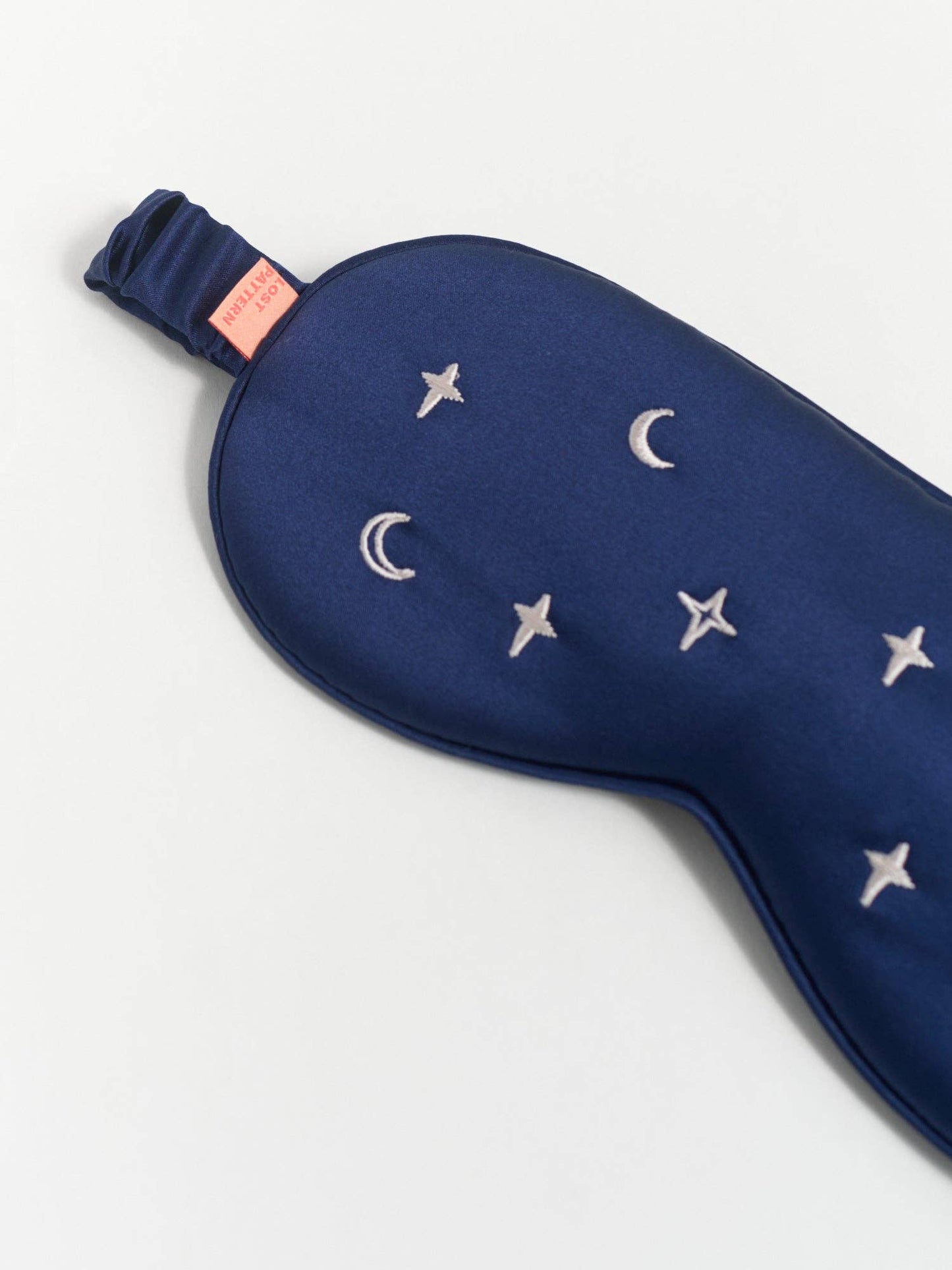 Lost Pattern NYC - Moonlit Stars Silk Sleep Eye Mask - Navy