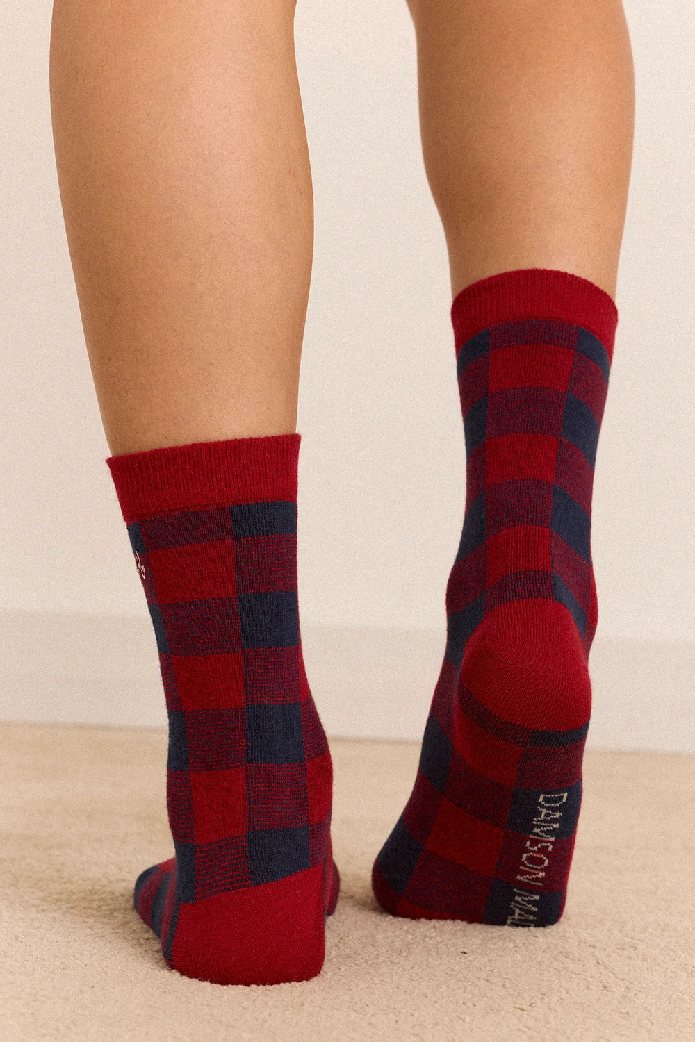 Damson Madder - 3 Pack Socks, Mixed Gingham