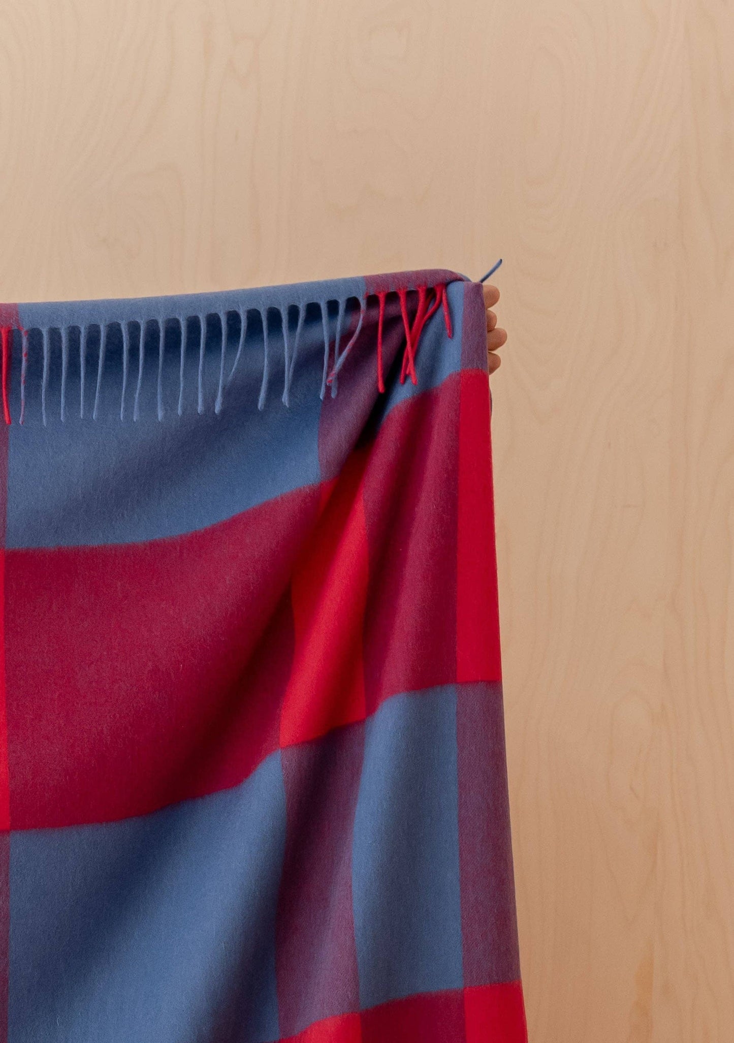 TBCo - Lambswool Blanket, Red Modern Check