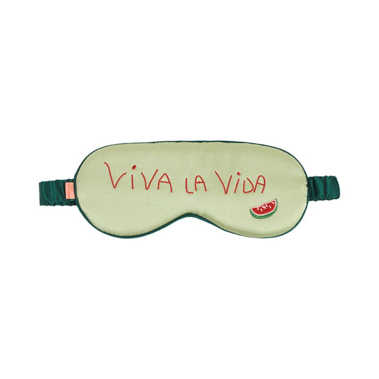 Lost Pattern NYC - Viva La Vida Silk Sleep Eye Mask, Green