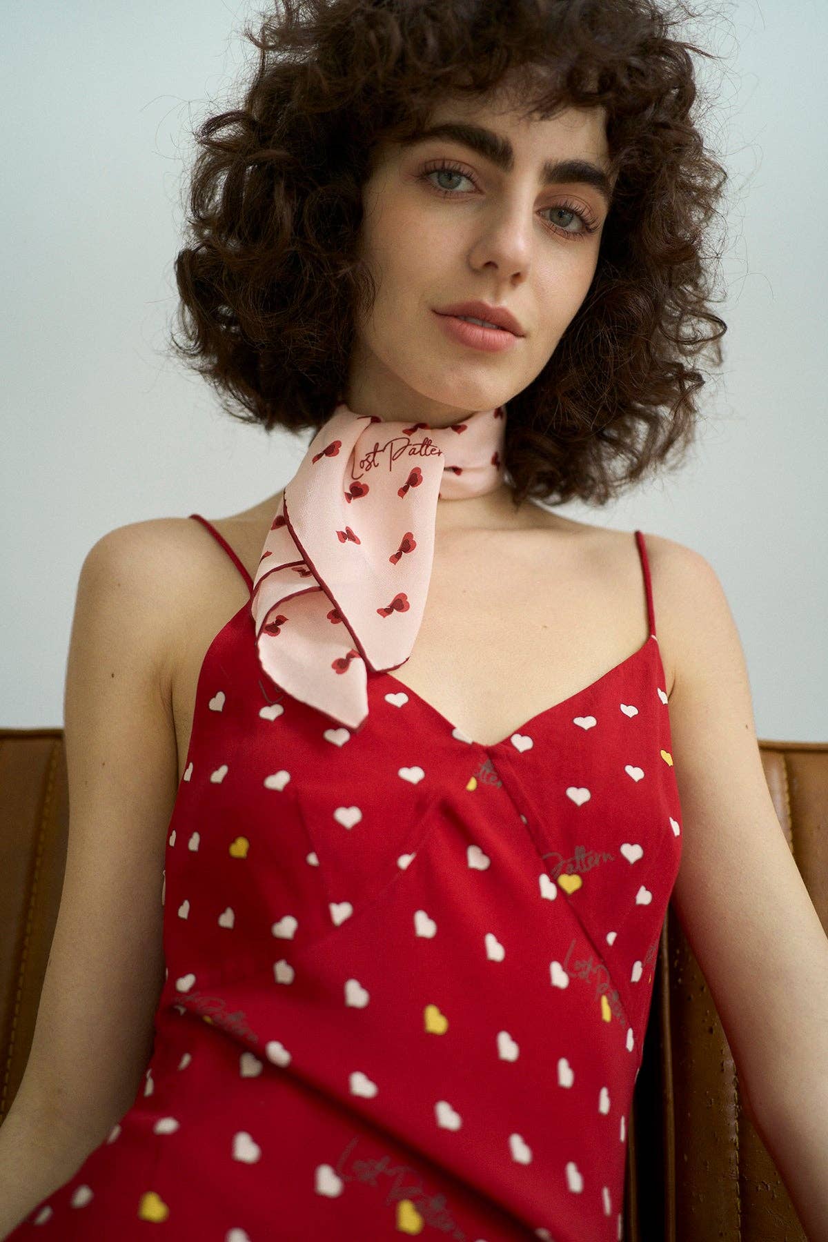Lost Pattern NYC - Twin Hearts Silk Crepe Bandana