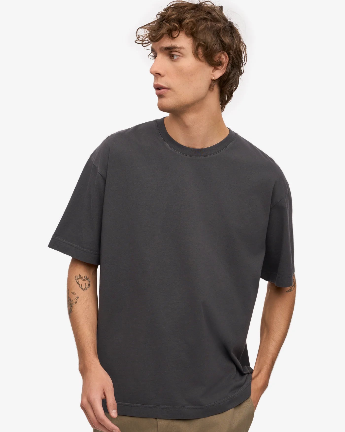 Colourful Standard - Oversized Organic T-Shirt, Lava Grey