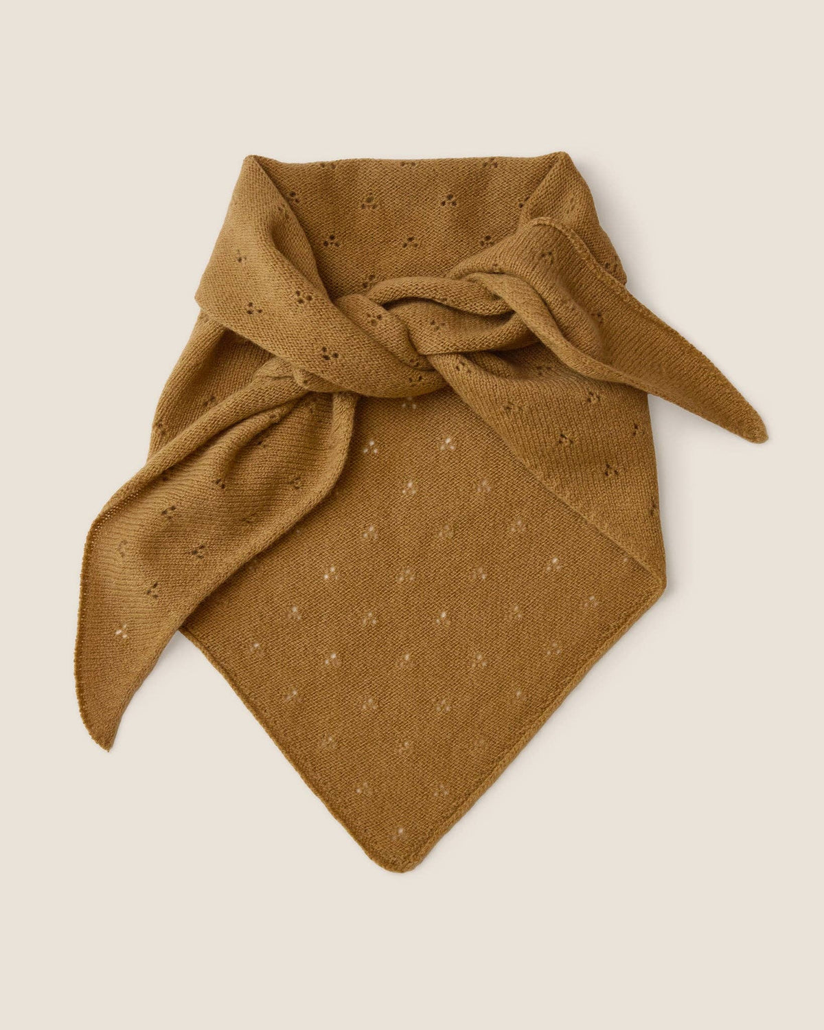Rove Knitwear - Pointelle Neckerchief | Hay