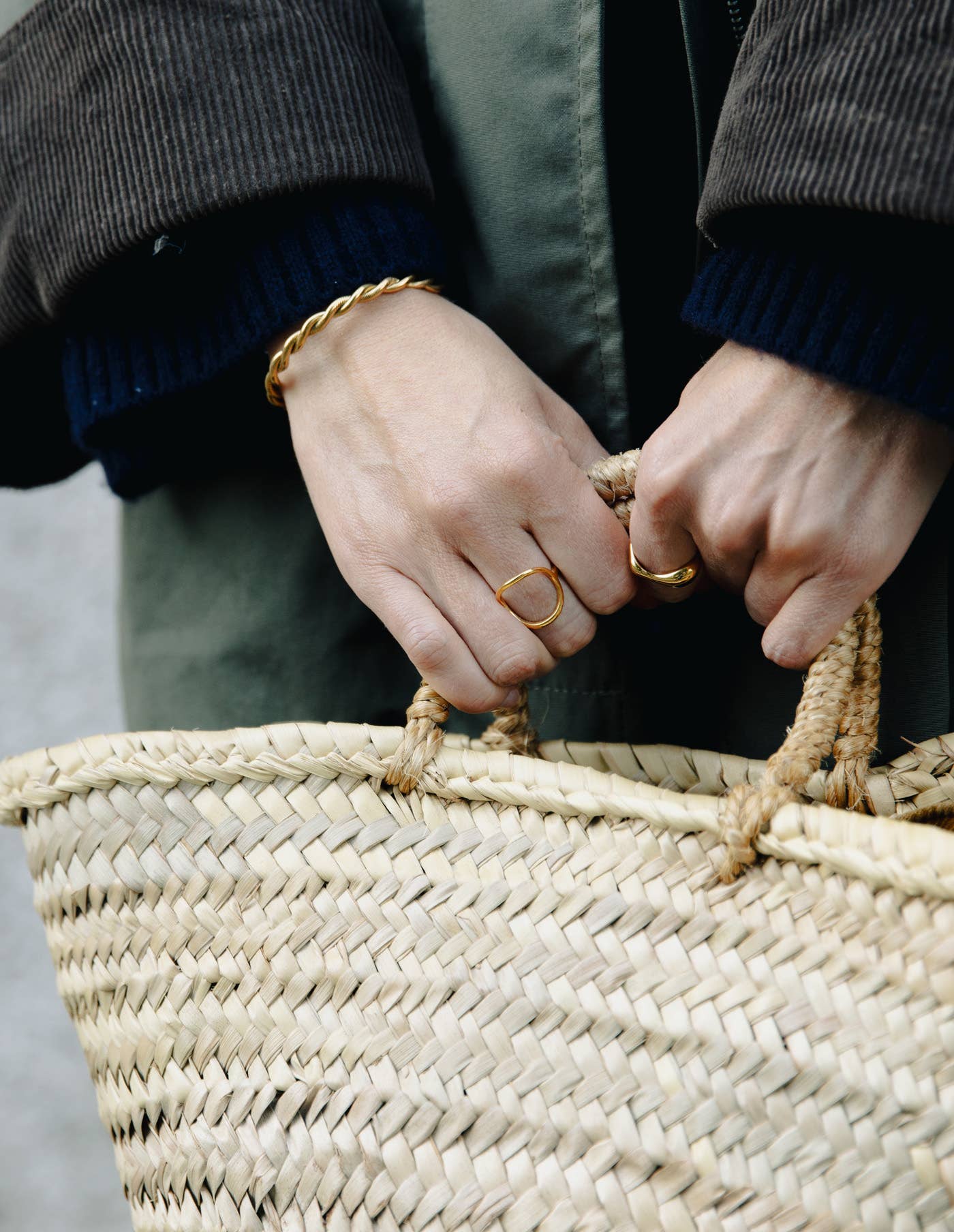 Nordic Muse - Gold Abstract Circle Ring