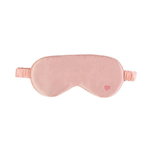 Lost Pattern NYC - Love Heart Silk Sleep Eye Mask - Pink