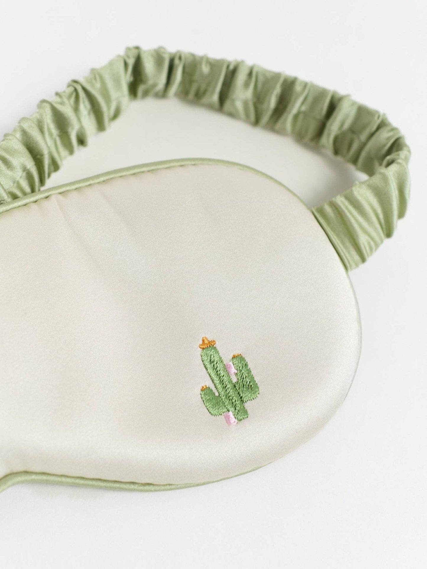 Lost Pattern NYC - Cactus Silk Sleep Eye Mask, Beige