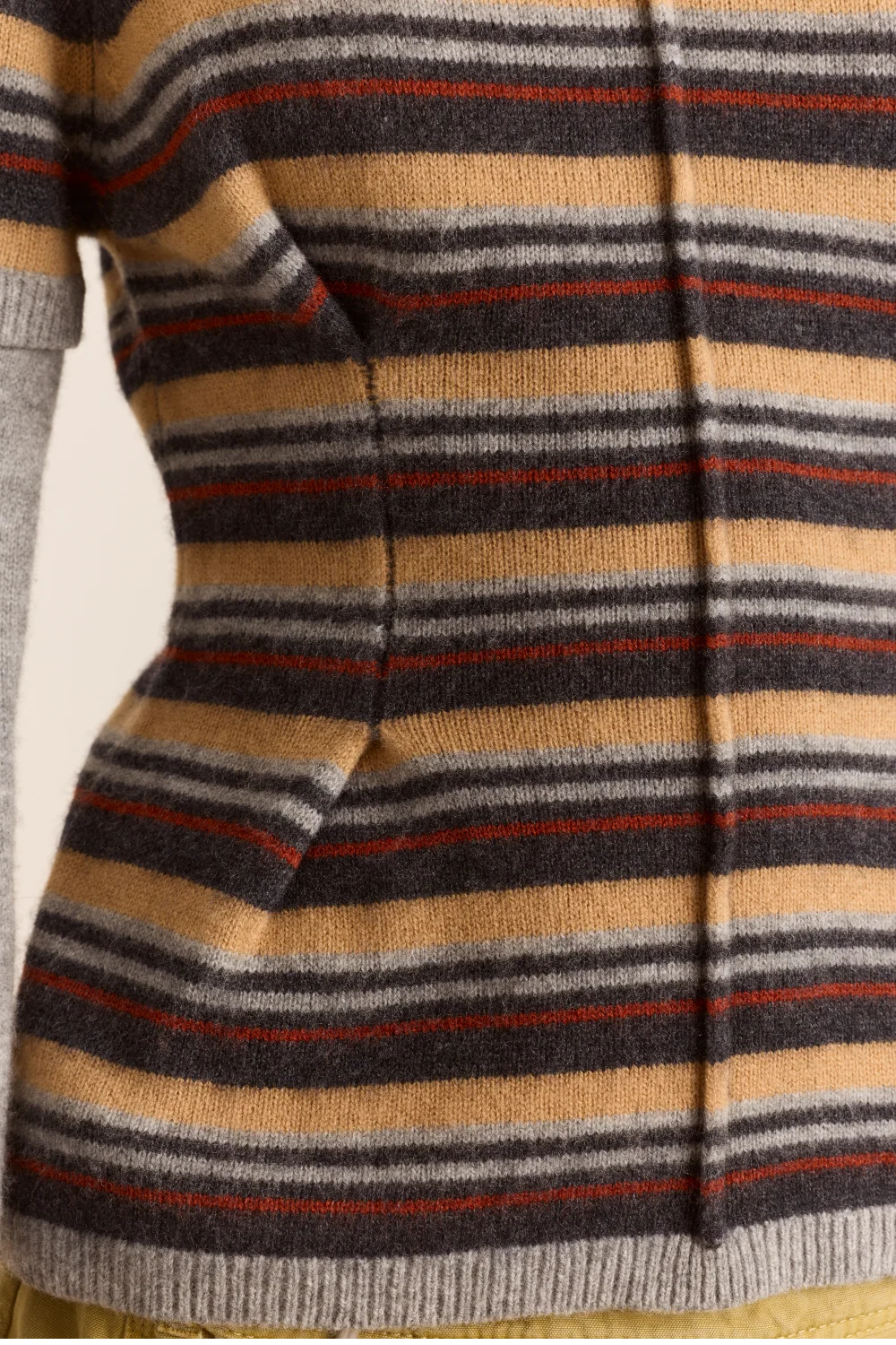 Damson Madder - Clara Double Sleeve Merino Wool Jumper, Stripe
