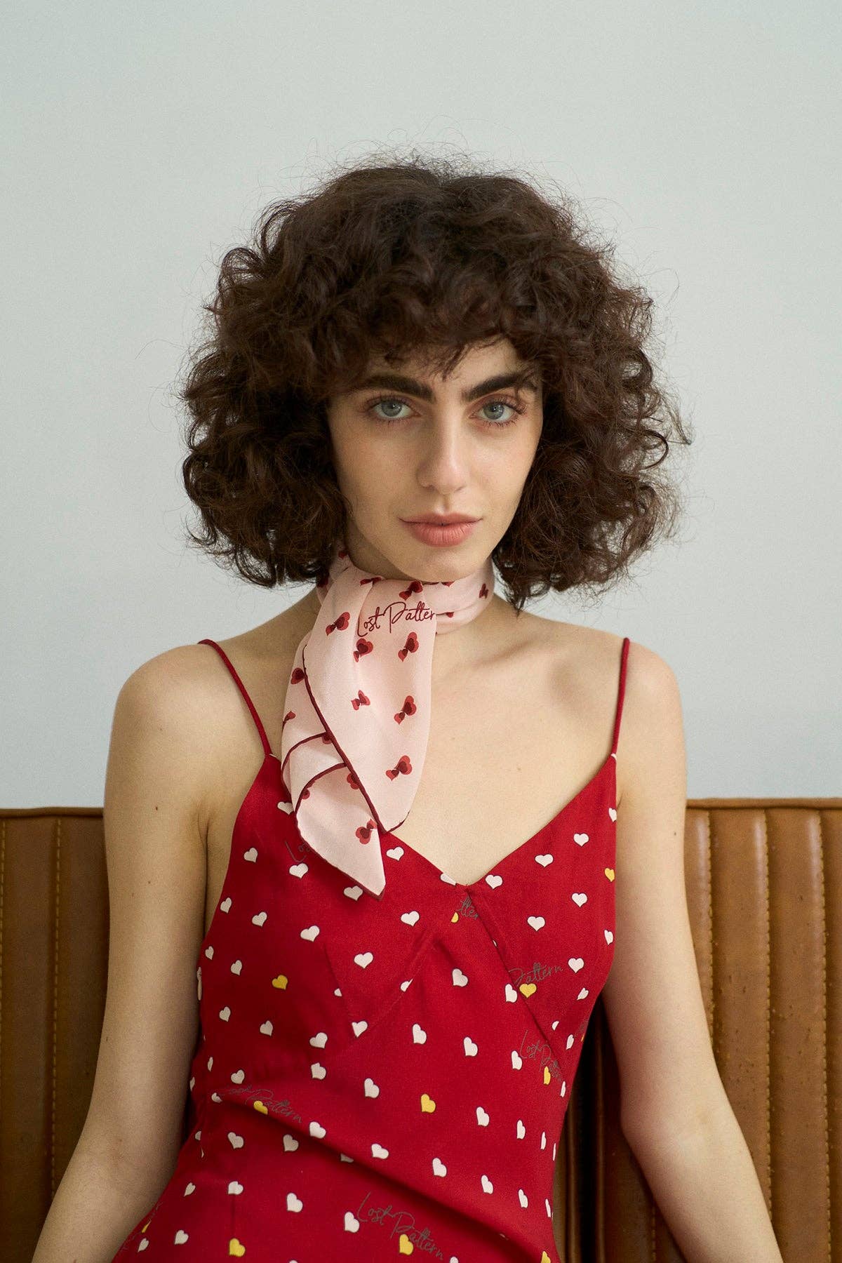 Lost Pattern NYC - Twin Hearts Silk Crepe Bandana