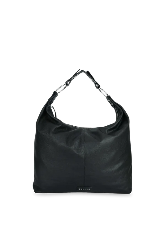 Silfen - Stevie Shoulder Bag, Black Leather