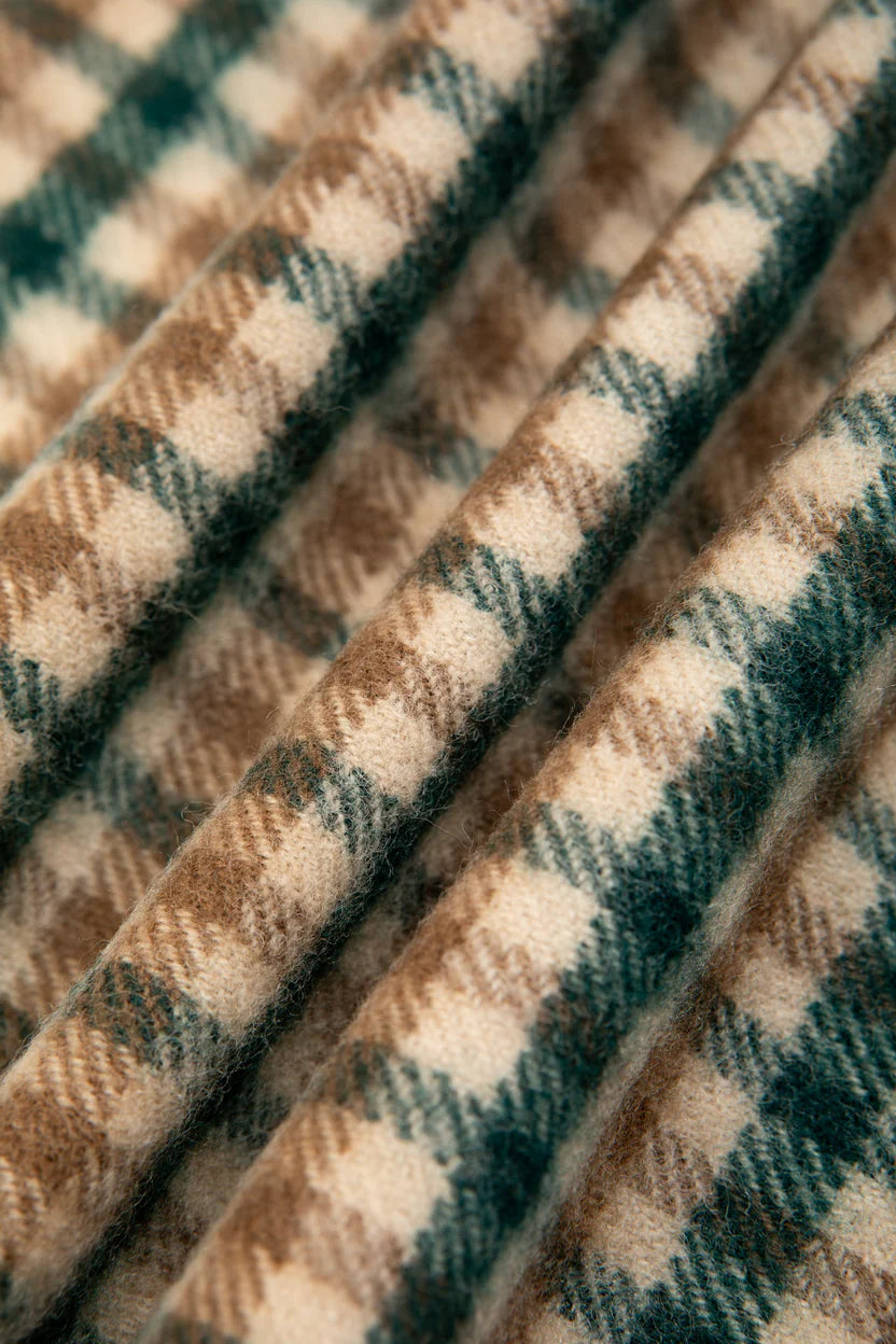 Kestin - Selkirk Scarf, Pine/Tan Lambswool