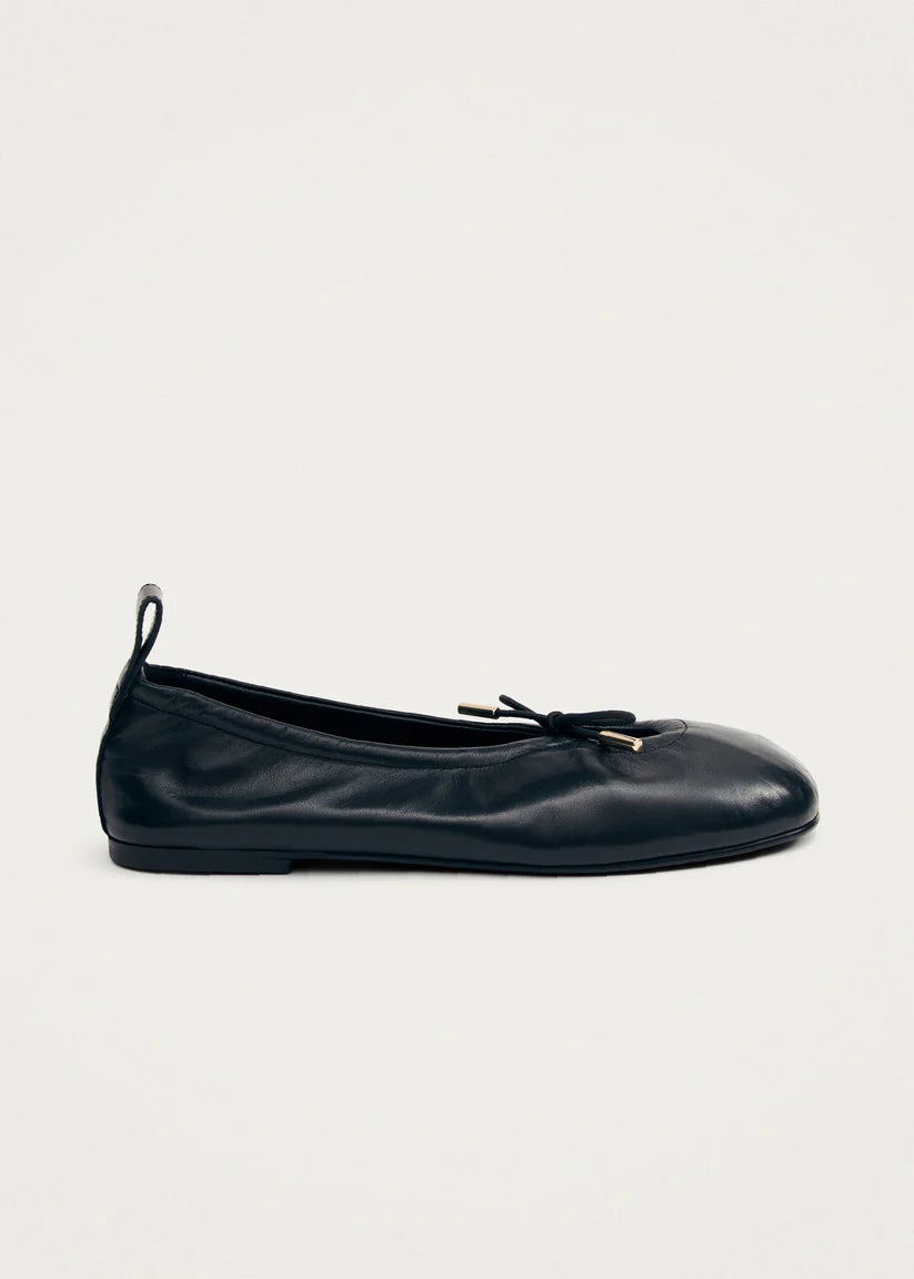 Alohas - Rosalind Black Leather Ballet Flat