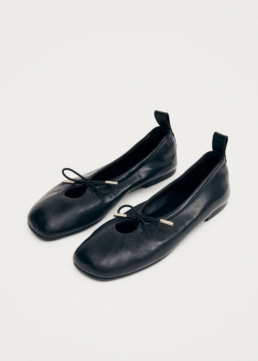 Alohas - Rosalind Black Leather Ballet Flat