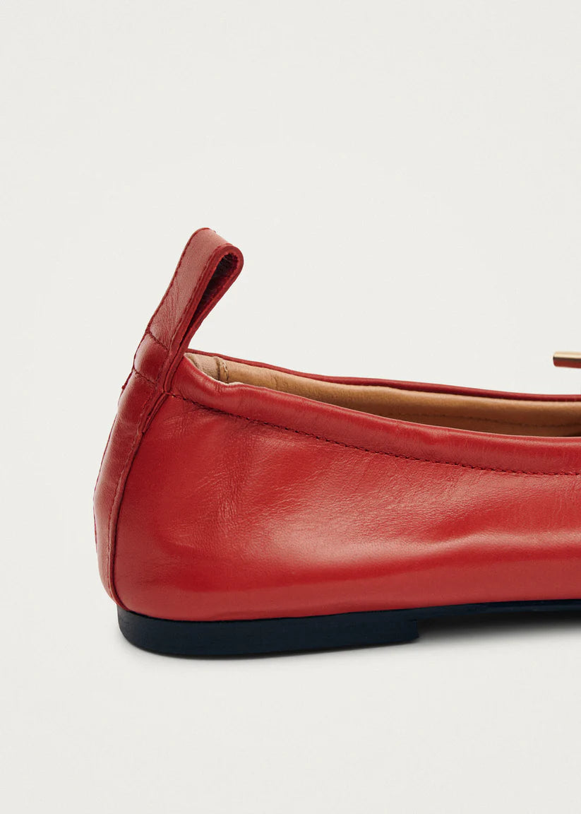 Alohas - Rosalind Red Leather Ballet Flat