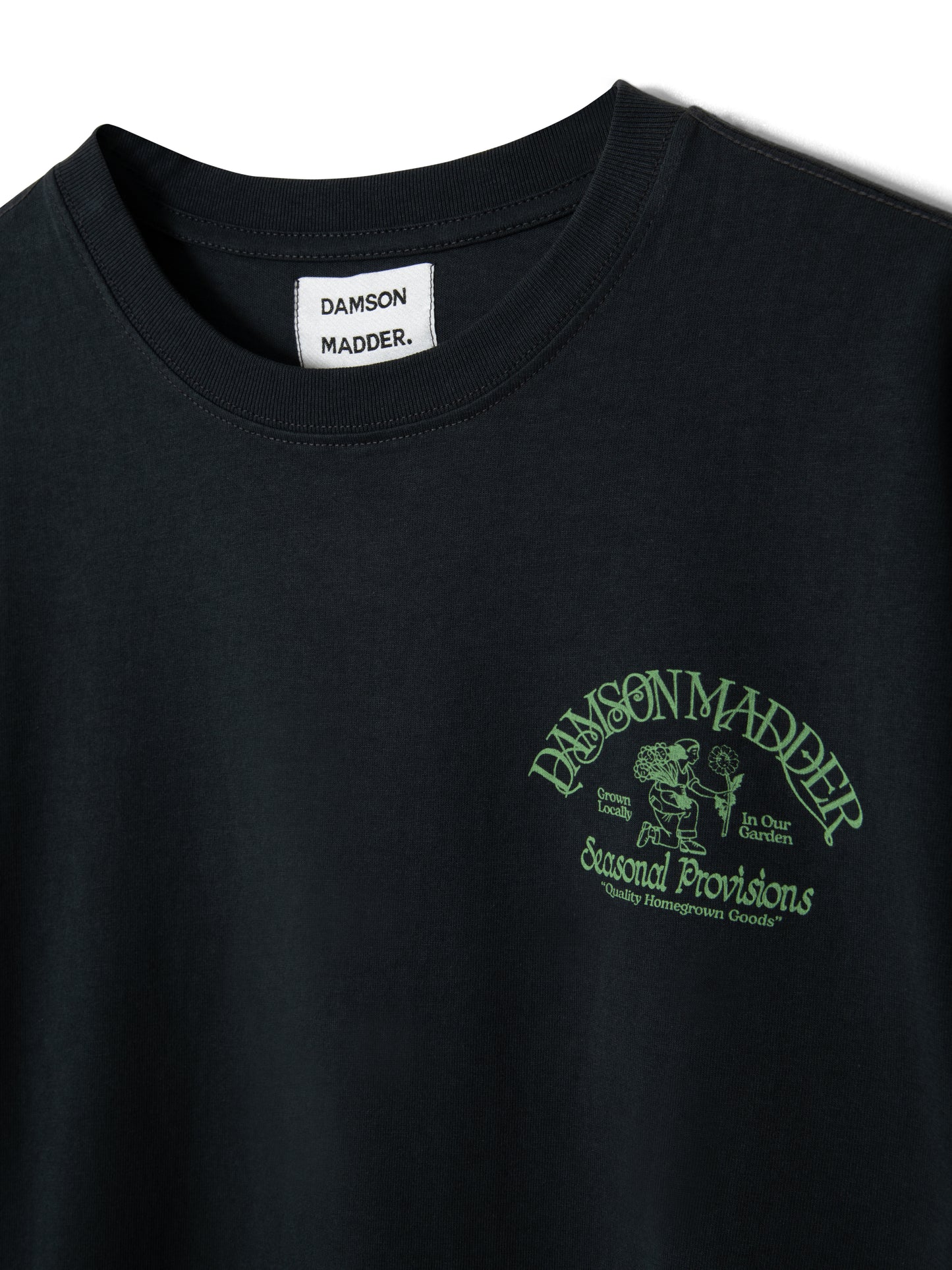 Damson Madder - Grown in the Garden Tee, Charcoal