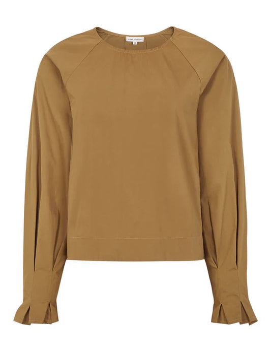 Esmé Studios - Russo Long Sleeve Blouse, Brown Sugar