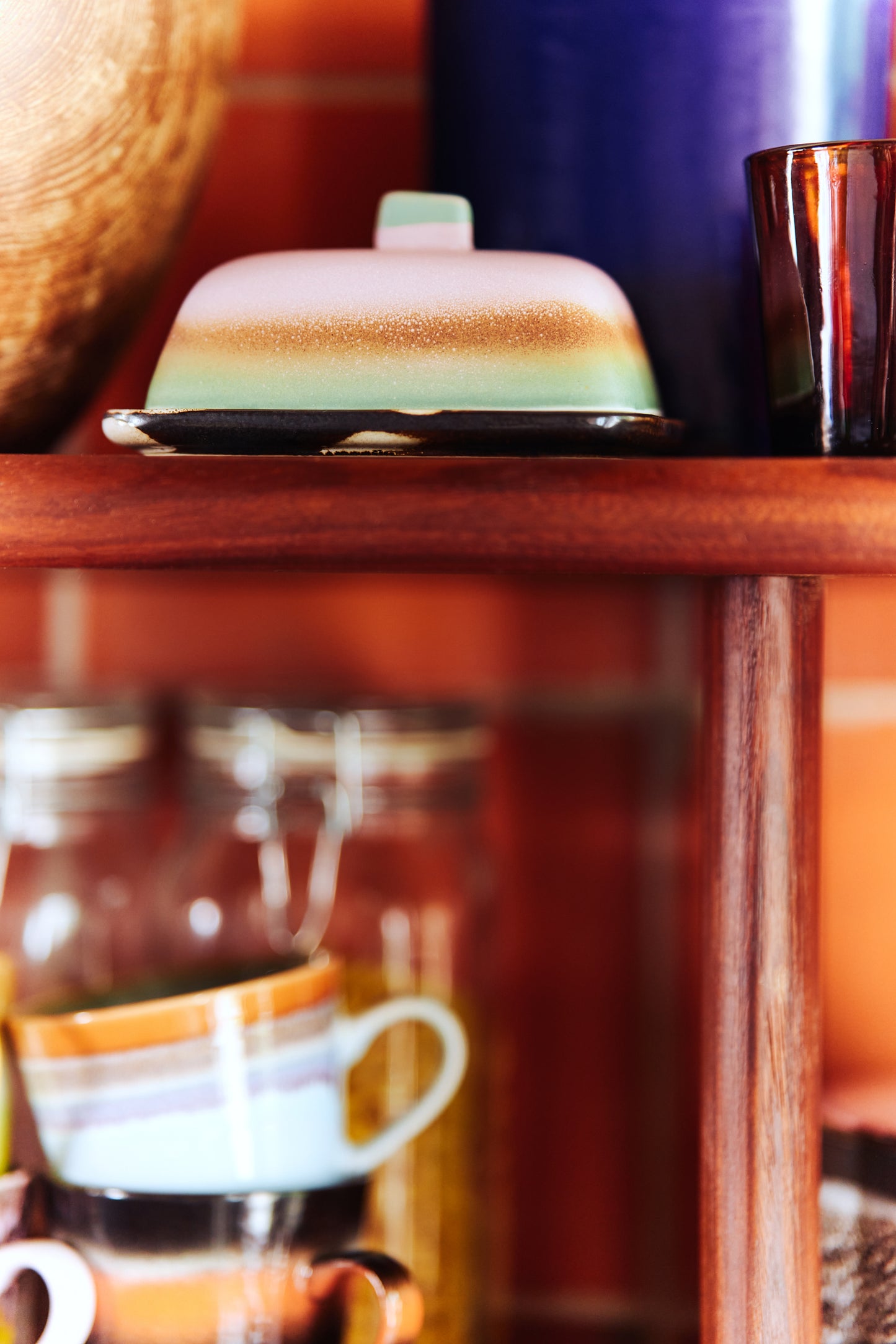 HKLIVING - 70’s Ceramics: Butter Dish, Mercury